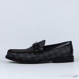 LV Moccasin Plain Leather Brown Loafers (Dot Perfect) - Photo 1