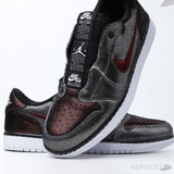 Air Jordan 1 Low Slip Shiny Black Red (Premium Plus Batch) - Photo 9