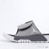 Air Jordan Hydro 6 Retro Grey White Gunsmoke Slides - Photo 9