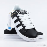 Adidas Campus Leather Black White - Photo 20
