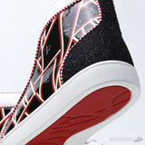 Christian Louboutin Lou Spikes Orlato Sneaker in Red and Black (Dot Perfect) - Photo 13
