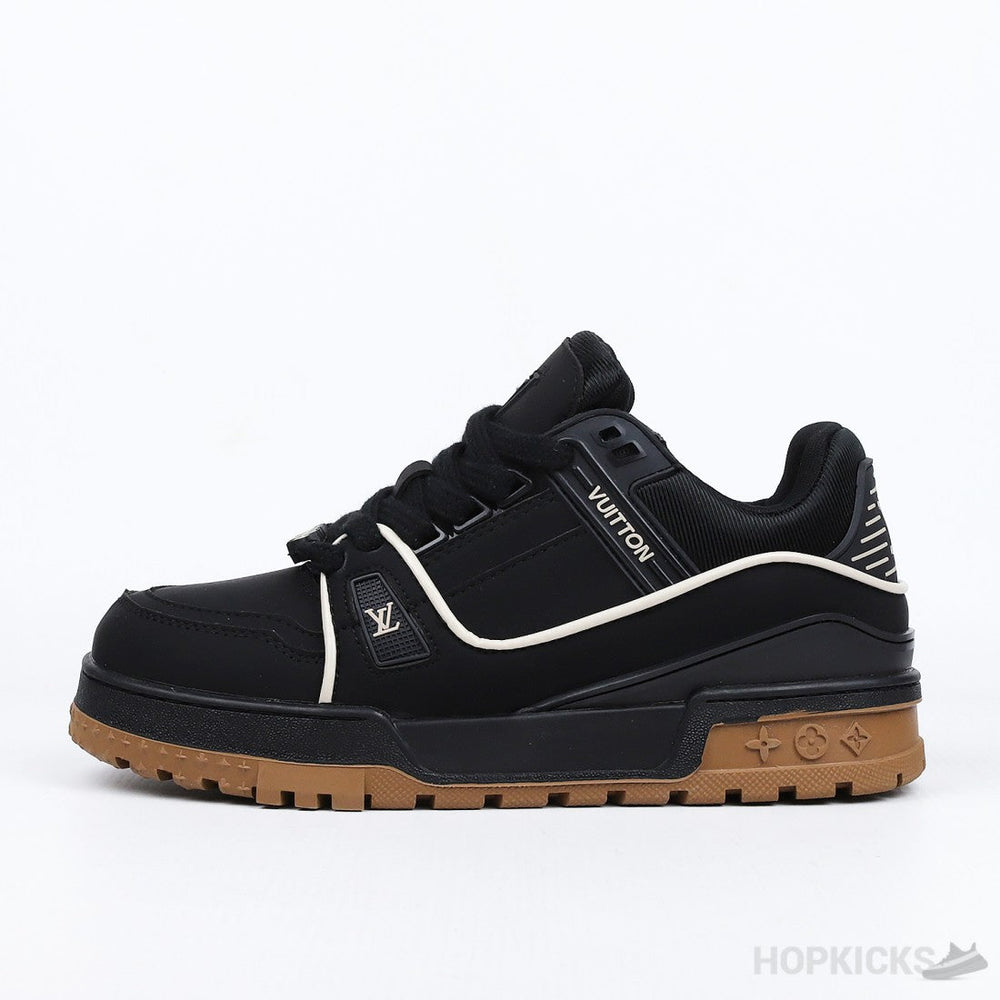 Louis Vuitton Trainer Maxi Black Brown Suede (Premium Batch)