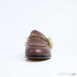 Gucci Princetown furr Loafers Bordeaux - Photo 2