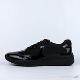 Prada Patent Leather Black Sneakers (Premium Plus Batch) - Photo 1