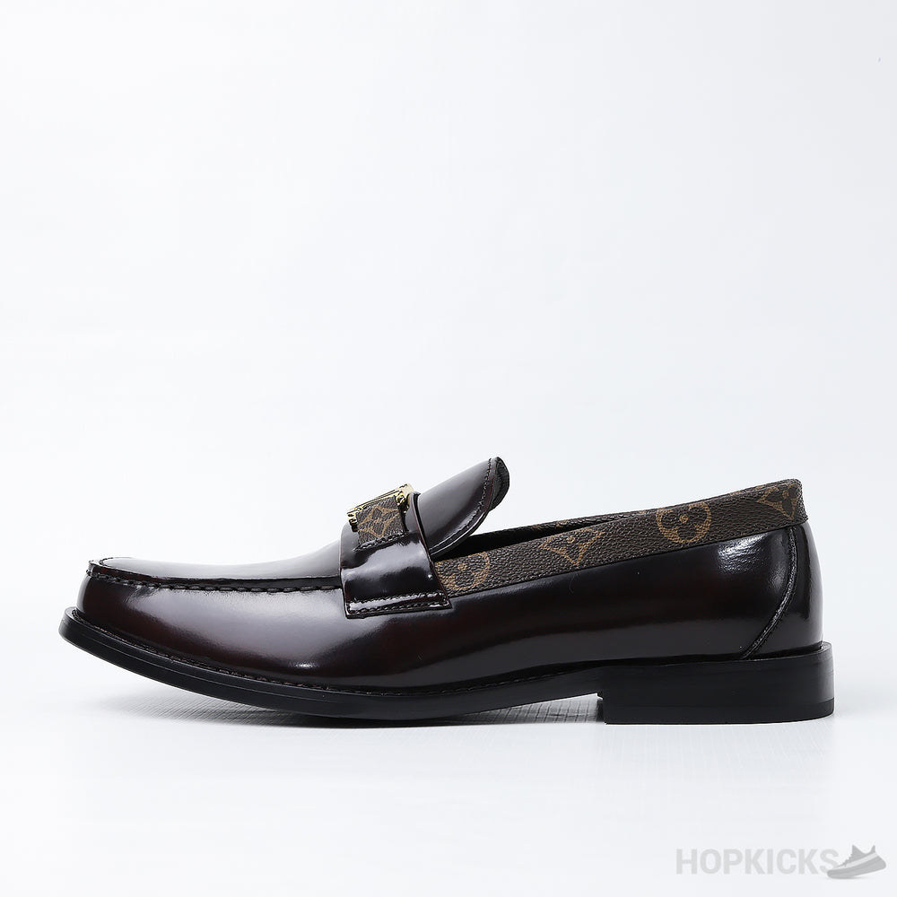 LV Major Side Monogram Brown Loafers (Dot Perfect)