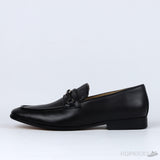 Gucci Black Leather Interlocking G Loafers (Dot Perfect) - Photo 1