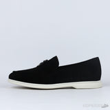 Loro Piana Black Summer Charm Loafer (Dot Perfect) - Photo 1