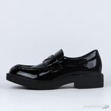 Prada Chocolate Brushed Leather Loafers Glossy (Premium Plus Batch) - Photo 1