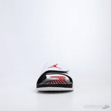 Air Jordan Hydro 5 Retro White Fire Red Slides - Photo 5