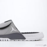Air Jordan Hydro 6 Retro Grey White Gunsmoke Slides - Photo 10