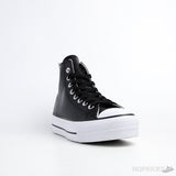 Converse Chuck Taylor All-Star Lift Hi Black Leather (Premium Batch) - Photo 2
