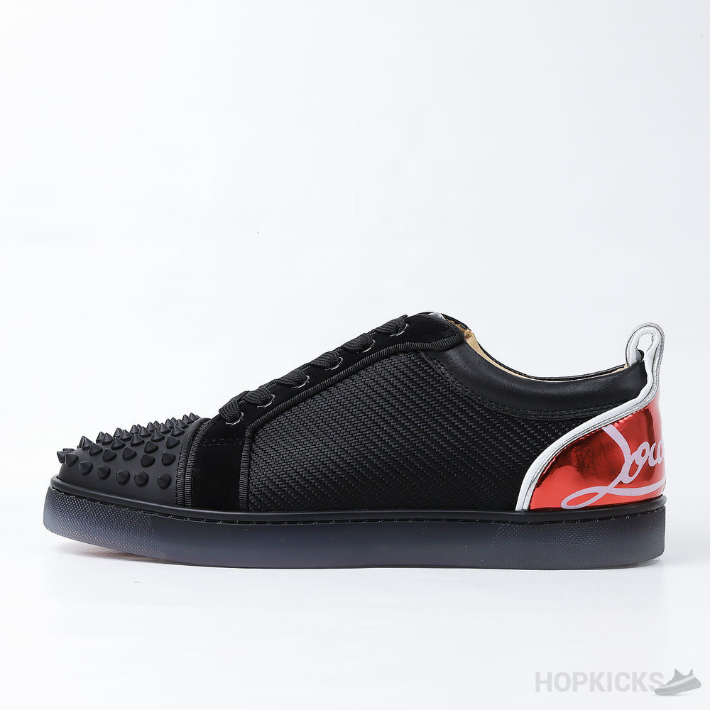 CL Louis Junior Spikes Black Red (Dot Perfect)