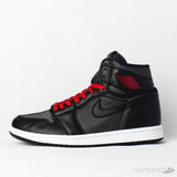 Air Jordan 1 Retro High Black Satin Gym Red - Photo 1