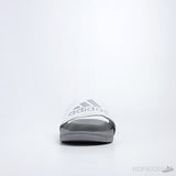 Adilette White Grey Slides - Photo 2