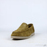 Loro Piana Summer Walk Loafers Suede Light Wood Smoke - Photo 2