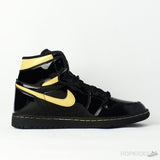 Air Jordan 1 High Patent Black Metallic Gold - Photo 5