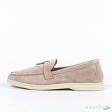 Loro Piana Brown Suede Summer Charms Walk Loafers (Premium Plus Batch) - Photo 1
