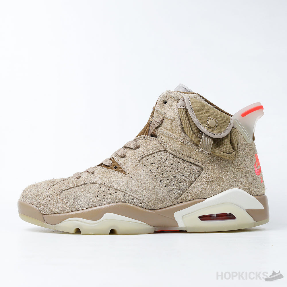 Travis Scott x Air Jordan 6 Khaki (Dot Perfect)
