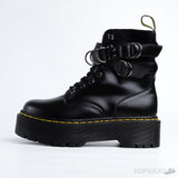 Dr. Martens 1460 Smooth Leather Buckle Boots (Dot Perfect) - Photo 1
