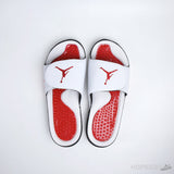 Air Jordan Hydro 5 Retro White Fire Red Slides - Photo 15