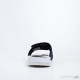 Air Jordan Hydro V Retro Obsidian Navy Blue White Slides - Photo 4
