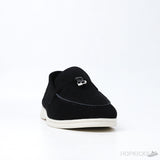 Loro Piana Summer Charms Walk Suede Loafer Black (Dot Perfect) - Photo 2