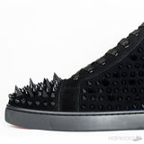 CL Black Suede Multi Level Spiked High Top - Photo 8