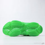 Bale*ciaga Triple S Neon Green Clear Sole (Dot Perfect) - Photo 5