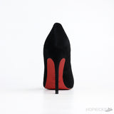 CL Decoltish 100 Black Suede Pump - Photo 3