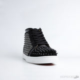 CL Louis Spikes High Sneakers White Black - Photo 4
