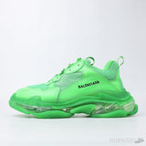 Bale*ciaga Triple S Neon Green Clear Sole (Dot Perfect) (Slight Defect) - Photo 1