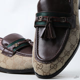 Gucci GG Web-stripe Tassel Loafers (Dot Perfect) - Photo 9