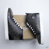 CL Black Leather Spikes High Top - Photo 2