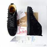 CL Black Suede Multi Level Spiked High Top - Photo 2