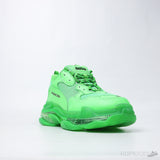 Bale*ciaga Triple S Neon Green Clear Sole (Dot Perfect) (Slight Defect) - Photo 2