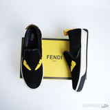 Fendi Monster Eyes Black Suede Sneakers - Photo 2