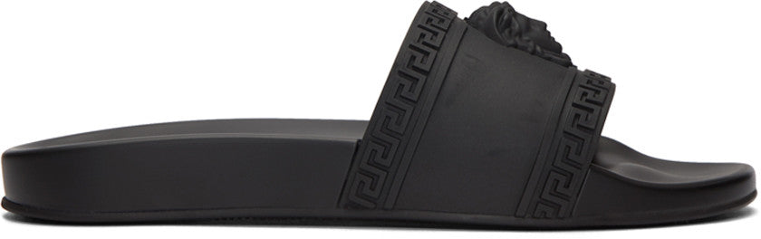 Versace Slides Black ( PREMIUM MATERIALS )