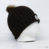 Moncler Brown Beanie With Pom Pom - Photo 2