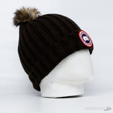Canadian Brown Beanie With Pom Pom - Photo 2