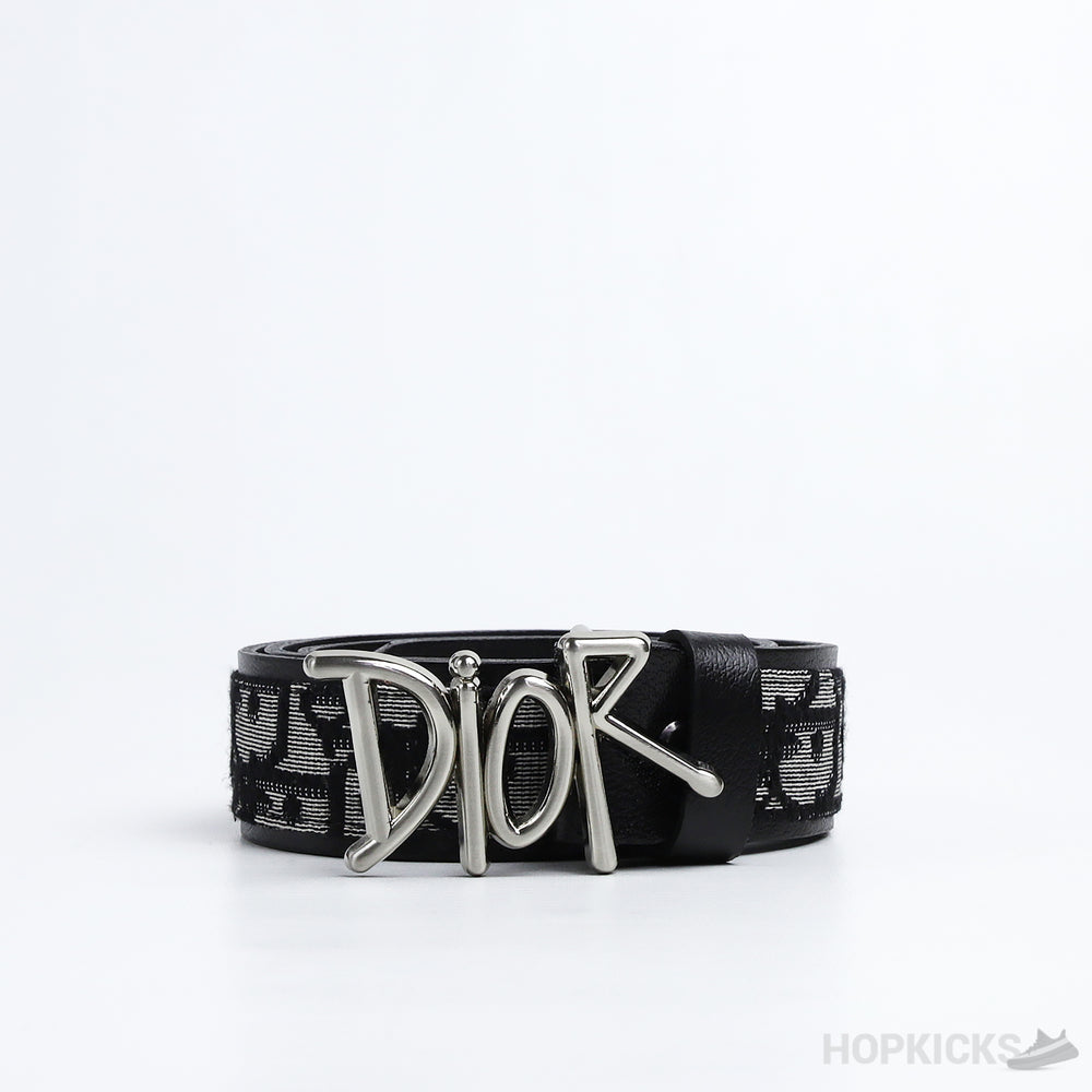Di*r Signature Silver Buckle Belt
