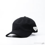 Prada Side Triangle White Logo Black Cap - Photo 1