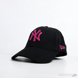 NY New Era Pink Logo Black Cap - Photo 1