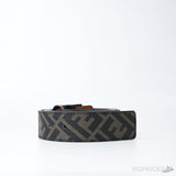 Fendi FF Print Brown-Black Belt - Photo 2