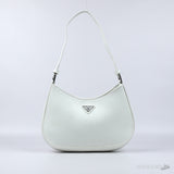 Prada Cleo Brushed Leather Shoulder Bag (White) (Premium Batch) - Photo 1