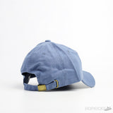 Stitch Detail Ripped Baseball Cap Blue - Photo 2