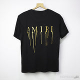 Am*ri Golden Logo Black T-Shirt - Photo 4