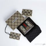 G*cci x B*lenciaga Hacker Card Case Wallet Coffee - Photo 8