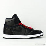 Air Jordan 1 Retro High Black Satin Gym Red - Photo 5