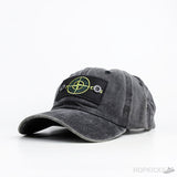 Stone Island Patch Logo Black Cap - Photo 1