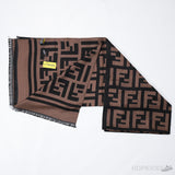 Fendi Scarf Silk and Wool Tan Brown - Photo 3